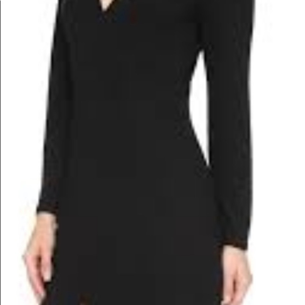 Lanston on Revolve black gown with front slit - Picture 4 of 12